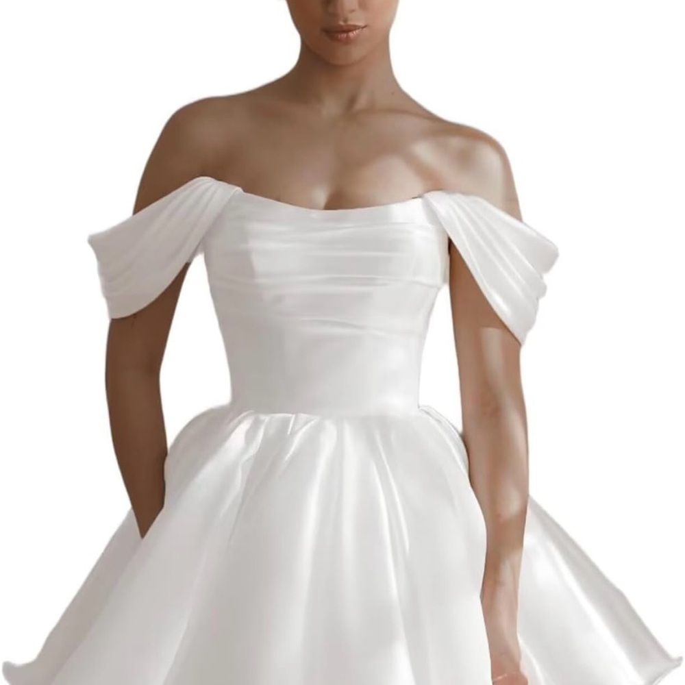 Elegant Off-Shoulder White Dress